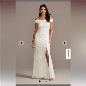 David’s bridal sequin dress with slit